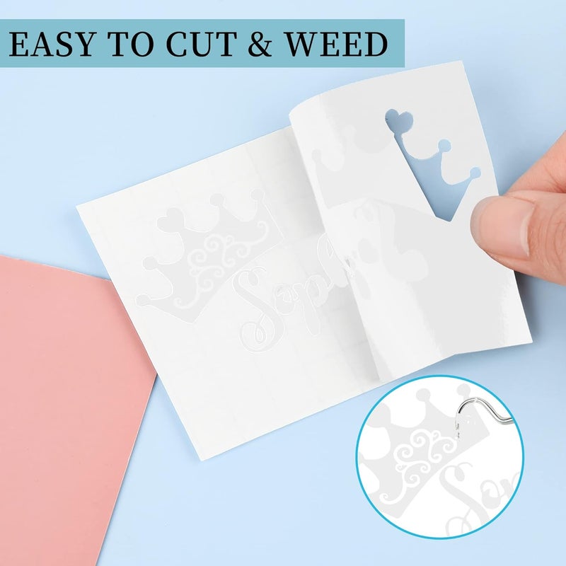 Huaxing Matte White Permanent Vinyl, 30 Pack 12” x 12” for Cricut & Silhouette Cameo Cutters, Crafts, Signs, Scrapbooking, Waterproof, Indoor-Outdoor Use - Image 3